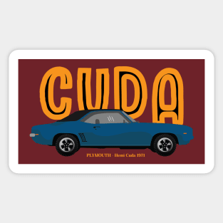 Hemi-cuda Sticker